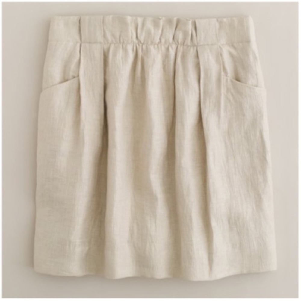 ✨J.Crew | 00 | Tan Skirt Pleated Mini Sheen